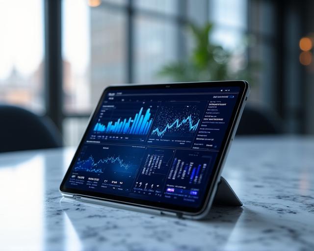 AI-powered data dashboard representation